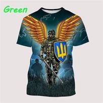 Aš Myliu Ukrainą Vėliavos Grafinis Marškinėlis Vyrams Drabužiai 3D Ukrainietiškas Patriotiškas Herbas Trumpomis Rankovėmis Marškinėlis Unisex Viršutiniai Drabužiai Marškinėliai S brown