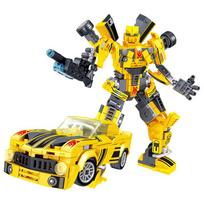 Transformation Robot Assembled Models Toys Buidling Blocks Racing Vehicle Mecha Warrior Boys Toy Christmas Gifts No box