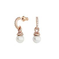 Swarovski vandens lašo formos rožinio aukso padengti auskarai Moteriški auskarai 5669524 Box (Random Color)