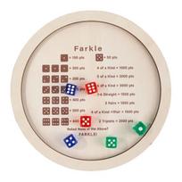 Medinis Farkle kauliukų dėklas su 6 kauliukais Suaugusiems Šeimos vakaro vakarėlis Edukacinis Daug žaidėjų Interaktyvus Klasikinis kauliukų žaidimas 18*18cm