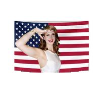 Lana Del Rey Sieninė drobė Vėliava Spausdintas Sienos meno kūrinys Lauko dekoras Prekės gerbėjams Amerikietiškos pop dainininkės Namų Sodo dekoracija 74x94cm(29x37in)