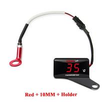 koso cylinder head temperature gauge For nmax cb500x Adapter Scooter And Racing Motorcycle thermometer 10/14 mm red color Red-M10-Right