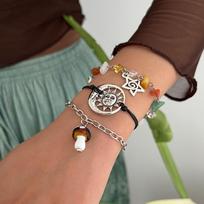 Exquisite Bohemian Beaded Bracelet Spiral Design Gravel Woven Bangle  Jewelry Accessories Style1