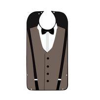 Soft Suit Jacket Gentleman Adult Bib Waterproof Saliva Towel Elderly Eating Bib  Nursing Home Use Style 2