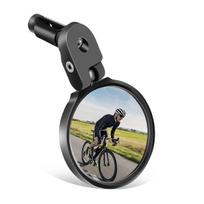 Handlebar Grip Bike Mirror, rear view mirror with a wide field of view, Easy to install and adjust bike mirror handlebar mount, 1 PCS