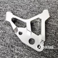 Motorcycle 30/31/33core Front Shock Brake Caliper Bracket/Adapter For 100mm Mounting Brake Caliper For Brake Disc 220mm Modified 220mm Left silver