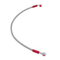 45cm-90cm Motorcycle Dirt Bike Braided Steel Hydraulic Reinforce Brake Line Clutch Oil Hose Tube for Most Motorcycle Silver -45cm