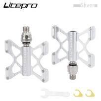 LP Litepro K5 Quick Release Bicycle Pedal Folding QR Pedal Aluminum Alloy Ultralight Antislip Road Bike Sealing Bearing Pedals sidabras