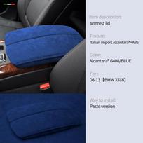 Car center armrest box cover Alcantara suede For BMW X5 F15 F16 X6 E71 E70 storage box panel cover sticker car accessories Advanced suede