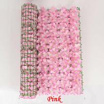 Artificial For Cherry Blossom Privacy Fence Add On with Stabilized Polymer Leaves for Fade Resistant Performance in Sunlight rožinė