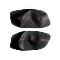 Kairės pusės vairas Minkštos odos durų panelės dangtelis, skirtas VW Passat B5 1998 1999 2000 2001 2002-2005 Automobilio durų porankio panelės apdailos dangtelis Rear Black-red