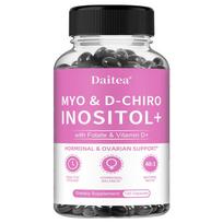 Mio-inozitolis 2000 mg maisto papildas, su vitaminu D3, D-chiro-inozitoliu, 120 minkštų kapsulių buteliuke 120 Capsules