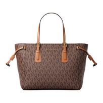 MICHAEL KORS Voyager Logo Coated Canvas Tote Bag Shopping Bag Handbag Mini Women's Brown ruda