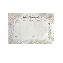 Reusable Dry Erase School Timetable Planner Weekly Schedule Board for Organizing Daily and Weekly Study Plans with Notes and To Do Sections balta