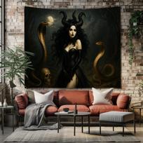 Dark Gothic tapestry 75x100 juoda