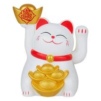 1pc 2 Inch Solar Power Maneki-Neko Automatic Waving Lucky Cat Car Beckoning Cat Fortune Cat Figurines For Cashier Ornament Shop balta