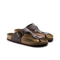 Birkenstock Ramses Series Men's Leather Lightweight Comfort Thong Sandals Brown 44701 40