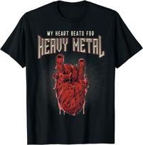„Heavy Metal“ gerbėjų marškinėliai, roko muzikos grupės muzikantai, aukščiausios kokybės unisex marškinėliai S įvairiaspalvis