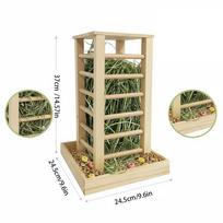 Rabbits Feeder Large Capacity Animal Food Feeding Rack Hay Holder For Rabbits For Small Pet Ferrets Squirrels Chinchillas