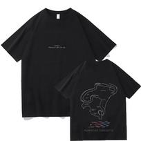 Eladio Carrion Vintage T-shirt Eladio Carrión CORSA Tee Summer Men Women Cotton Hip Hop Street Crewneck T Shirt XS juoda