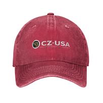 White CZ Guns Logo Washed Denim Cap Casual Baseball Caps Adjustable Hat Summer Unisex Baseball Hats One Size
