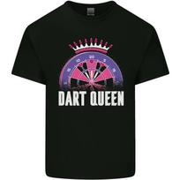 Darts Queen Funny Mens Cotton T-Shirt Tee Top S įvairiaspalvis