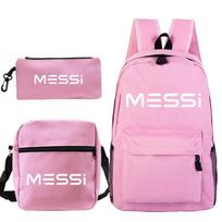 Lionel Messi · Peripheral Backpack Student School Bag Shoulder Bag Pencil Case Three-Piece Set three-piece set