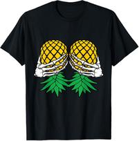 NEW LIMITED Halloween Boob Upside Down Pineapple Swinger Skeleton T-Shirt S-5XL S įvairiaspalvis