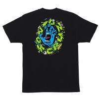 Santa Cruz SLIME SCREAM Skateboard T Shirt BLACK S įvairiaspalvis