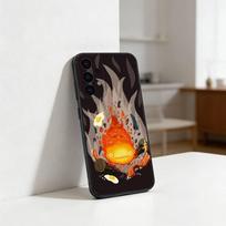 Anime C-Calcifer-ES Cute Phone Case For Samsung S25,S24,S21,S22,S23,S30,Ultra,S20,Plus,Fe,Lite Black Shell Samsung S205G