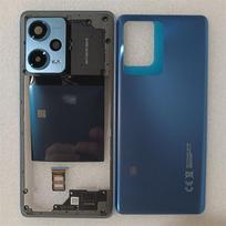 For Xiaomi Redmi Note 12 Pro Plus 5G Middle Frame Plate +Camera Lens +Battery Cover Back +Sim Tray Full Phone Housing Black With Card Tray