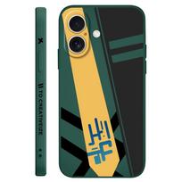 Creative Symbol Phone Case For iPhone 16 16e 15 14 13 12 11 X XR XS Plus Pro Max Mini Silicone Cover iPhone 14 Pro tamsiai žalia spalva