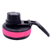 Flask Lid with Flexible Handle Food Grade Spill-proof Wide Mouth Insulated Water Bottle Lid Cover Replacement Parts rožinė
