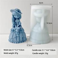 Concrete Girls Doll Silicone Mold DIY Cute Princess Aromatherapy Plaster Resin Soap Candle Mould Home Decoration Wedding Gifts
