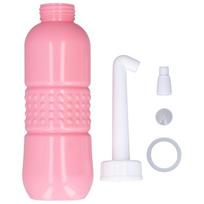Nešiojamas rankinis bidė vandens buteliukas purkštuvas 650ML didelės talpos spaudžiamas higieniniam valymui tarpvietei, sėdmenims pink