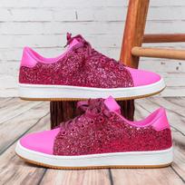 Spring and summer new glossy platform skateboard casual sports shoes lace-up flat-soled large-size shoes 35