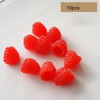 10pcs Fake Raspberries - Artificial Berry Cluster for DIY Crafts, Food Display, Photography Props, Home Decoration 10pcs raudona