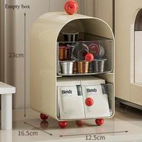 Desktop Coffee Capsule Storage Box Medicine Box 2 Layers Transparent Drawer Tea Bag Organizer Office Miscellaneous Storage Rack