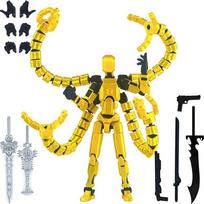 5.2in T13 Action Figure Assembly Completed 3D Printed Multi-Jointed Movable Titan 13 Lucky Dummy Nova Robot Action Figure Gifts