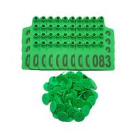 100Pcs Farm Equipment Cow Ear Tag Card Identification Sheep Earrings Lables  Farm Use žalia