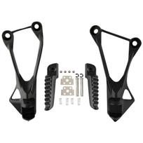 Motorcycle Rear Footrest Foot Pegs For KAWASAKI Ninja ZX6R 2005-2008 2007 2006 ZX636 2005-2006 Silver/Black/Matte Black matinė juoda spalva