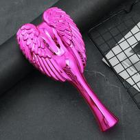 Professional Mini Angel Detangling Tangle Hairbrush Comb Anti-static Hair Brush Women Massage Combs For Salon Hairdressing Tools rožinė raudona spalva