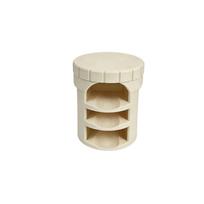 Magnetic Nail Art Tool Holder Organizer with Three Tier Shelves and Rotating Lid for Easy Access and Storage of Nail Accessories One Size smėlis