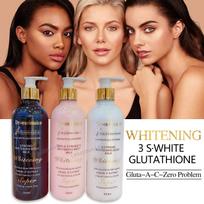 24K Gold Glutathione Body Lotion Moisturizing Brightening Firming Skin Care 500ml balta
