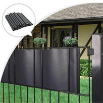 30pcs Privacy Screen Clamp Bars PVC Mounting Clip Garden Fence Fixing Clip Weatherproof Double Rod Mats Garden Clamping Strips China Mainland