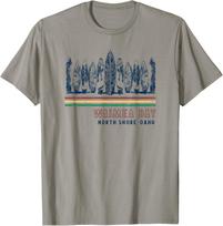 Hawaii North Shore Oahu Waimea Bay Retro Surfing T-Shirt S įvairiaspalvis