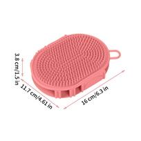 Pet Bath Brush Puppy Cleaning Massage Dog Shower Brush For Pet Parents Animal Lovers Groomers Volunteers Rescue Center raudona