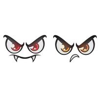 2/3PC Electric Lawn Mower Reflective Patch Eyes Devil Eye Decor Car Stickers Personalized Creative Car Stickers Warning-stickers