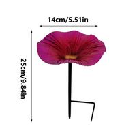 Bird waterer and feeding station Outdoor Bird Bath Pole Water Feeder Flower Shape Decorative Feeding Station Garden Decor karšta rožinė spalva