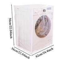 Drum Washing Machine Dust Cover With Smooth Zipper Transparent Waterproof Covers Household Dust Cloth For Washing Machine skaidri